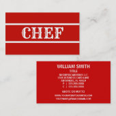 Chef Carte de visite (Devant / Derrière)