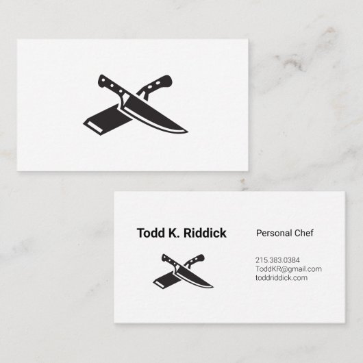 Chef Carte de visite (Devant / Derrière)