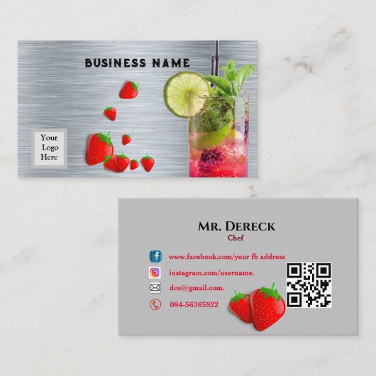 Chef Carte de visite (Devant / Derrière)