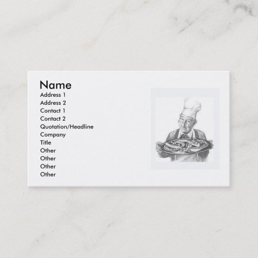 Chef Carte de visite (Devant)