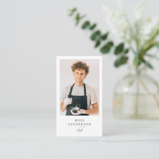 Chef Carte de visite Caterer (Debout devant)
