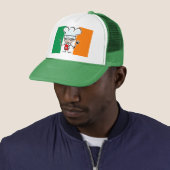 Chef casquette avec drapeau irlandais et dessin an (En situation)