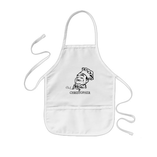 Chef Casquette et tablier enfant personnalisé (Devant)
