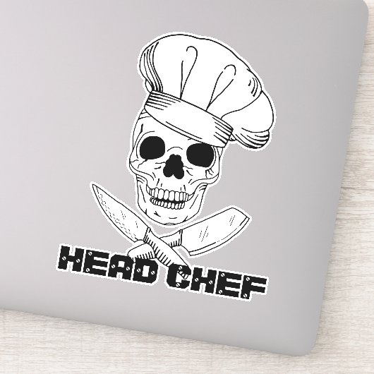 Chef Cateraar Training School Afstuderen Sticker (Detail)