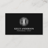 Chef Catering Bakery Plain Black Visitekaartje (Voorkant)