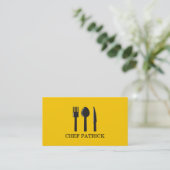 Chef Catering Eten Restaurant Zakelijke Kaart Visitekaartje (Staand voorkant)