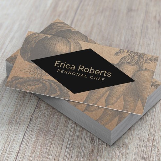 Chef Catering groenten Rustic Kraft Visitekaartje