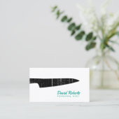Chef Catering Restaurant Black Knife Plain Visitekaartje (Staand voorkant)