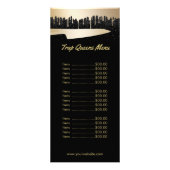 Chef Catering Restaurant Modern Black & Gold Menu (Voorkant)