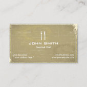 Chef Catering Restaurant  oud papier Visitekaartje (Voorkant)