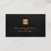 Chef catering restaurant professioneel goud zwart visitekaartje (Voorkant)