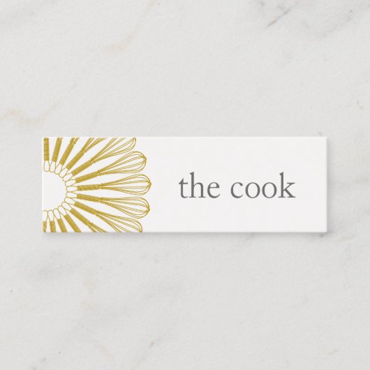 Chef Catering Whisk Modern Catering Mini Visitekaartje (Voorkant)