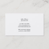 Chef, Chef Knife, keukenbord Visitekaartje (Achterkant)