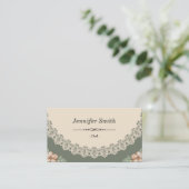 Chef -  Chic Floral Visitekaartje (Staand voorkant)