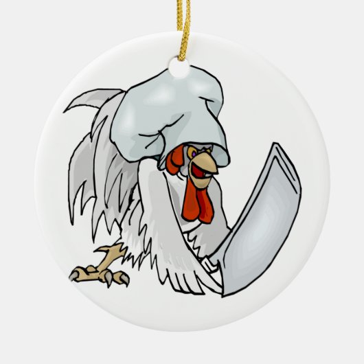 Chef Chicken Keramisch Ornament (Voorkant)