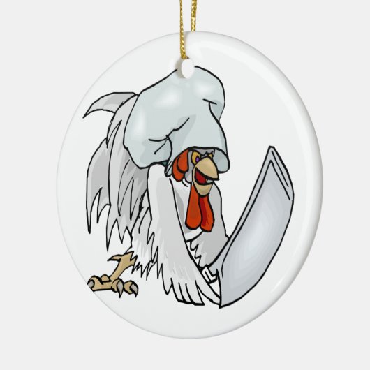 Chef Chicken Keramisch Ornament (Links)