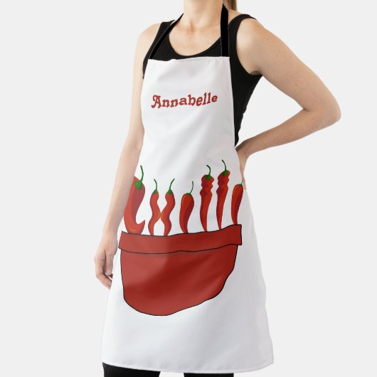 Chef chili Personnaliser le long tablier (Insitu)