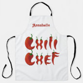 Chef chili Personnaliser le long tablier (Recto)