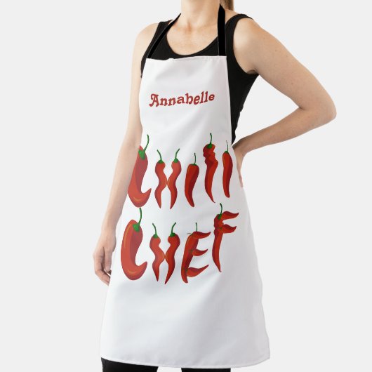 Chef chili Personnaliser le long tablier (Insitu)
