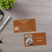 Chef chocolade bruin foto catering QR code Visitekaartje