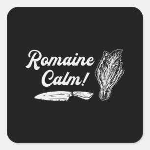 Chef Cook Cooking Cuisine Food Romaine Calm Gift Vierkante Sticker