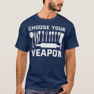 Chef Cook Cooking Kies je Weapon Kitchen Knife T-shirt