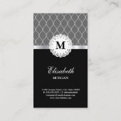Chef / cook - Elegant Black Lace Pattern Visitekaartje (Achterkant)