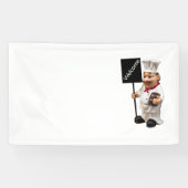 Chef cook - WELCOME-menukaart Spandoek (Horizontaal)