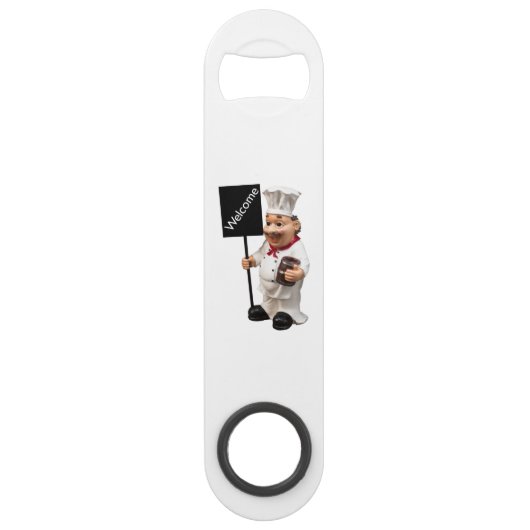 Chef cook - WELCOME-menukaart Speed Flessenopener (Voorkant)
