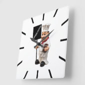 Chef cook - WELCOME-menukaart Vierkante Klok (Hoek)