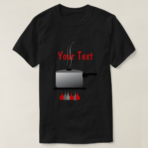 Chef Cooking Pot Mannen T-shirt zwart