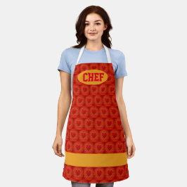 chef corazones schort