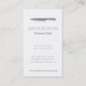 Chef couteau carte de visite de restauration graph (Devant)