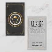 Chef, couvrant l'or de carte de restauration (Devant / Derrière)