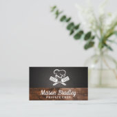 Chef | Cuisine BBQ | Carte de visite Arrière - pla (Debout devant)