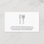 Chef | Cuisine BBQ | Carte de visite Arrière - pla (Dos)