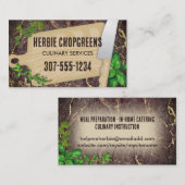 chef cuisine carte de visite (Devant / Derrière)