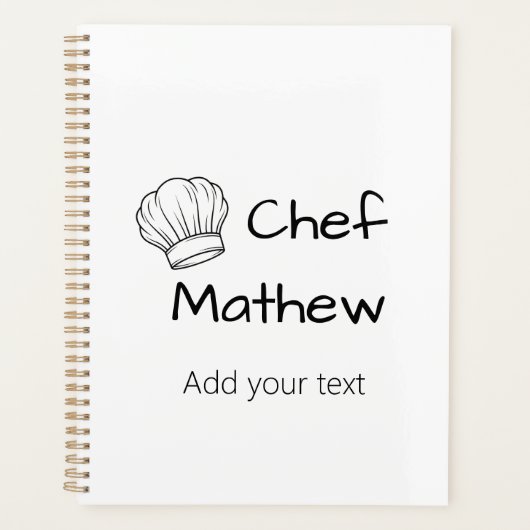 Chef cuisinier ajouter nom texte hommes cuisine bo (Devant)