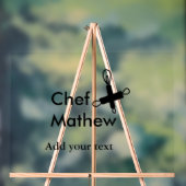 Chef cuisinier ajouter nom texte hommes cuisine bo (Neutre)