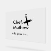 Chef cuisinier ajouter nom texte hommes cuisine bo (Angle)