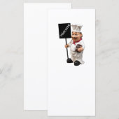 Chef cuisinier - Carte de menu BIENVENUE (Devant / Derrière)