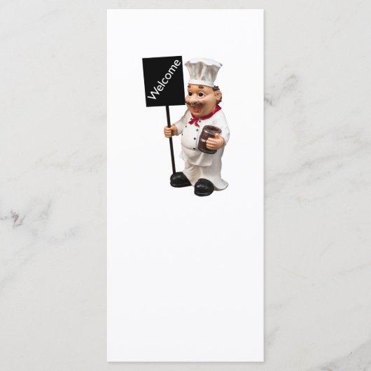Chef cuisinier - Carte de menu BIENVENUE (Devant)