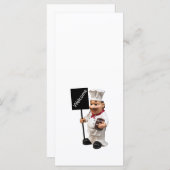 Chef cuisinier - Carte de menu BIENVENUE (Devant / Derrière)