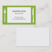 Chef cuisinier Vert Carte de visite moderne (Devant / Derrière)