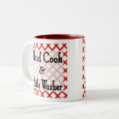 Chef cuisinière et lave-bouteilles Drôle Dire Mug (Devant gauche)