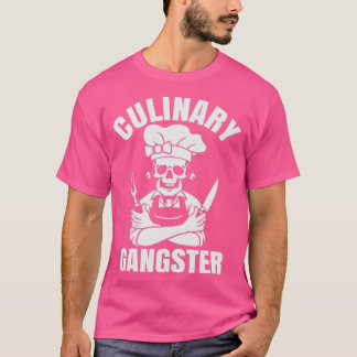 Chef Culinaire Gangster Cook Skull en Knives T-shirt