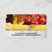 chef | culinaire kunsten | Tomaten Pastas Visitekaartje (Achterkant)