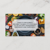 Chef culinaire | Légumes produire Carte de visite (Dos)