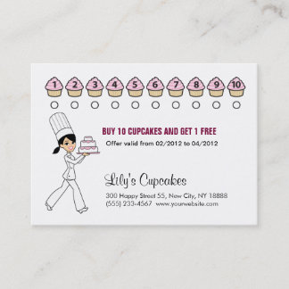 Chef Cupcake Rewards Chubby Card Klantenkaartje