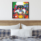 CHEF DACHSHUND CANVAS AFDRUK (Insitu (Slaapkamer))
